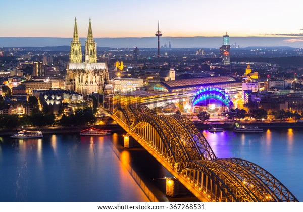 Cologne Cathedral Aerial View Cologne Germany Stock Photo (Edit Now ...