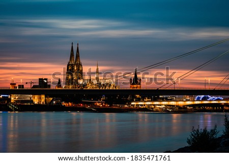 Cologne Cathedral in the autumn dusk