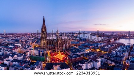 Similar – Image, Stock Photo Christmas market at Cologne Cathedral
