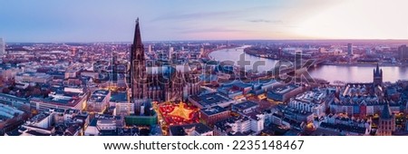 Similar – Image, Stock Photo Christmas market at Cologne Cathedral