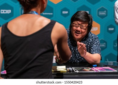 COLOGNE, GERMANY - JUN 28th 2019: Benedict Wong (*1971, British Chinese Actor) Is Happy To Meet Fans At CCXP Cologne, A Four Day Fan Convention