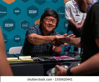 COLOGNE, GERMANY - JUN 28th 2019: Benedict Wong (*1971, British Chinese Actor) Is Happy To Meet Fans At CCXP Cologne, A Four Day Fan Convention