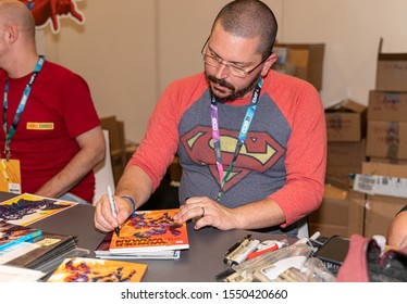 COLOGNE, GERMANY - JUN 28th 2019: Joe Prado (comic Book Artist) Signing Autographs For Fans At CCXP Cologne, A Four Day Fan Convention