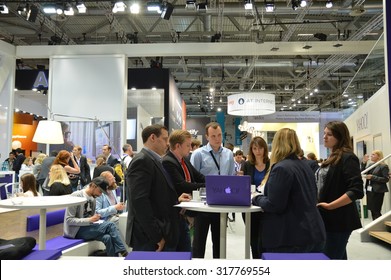 Cologne, Germany - September 16, 2015 - Young Business People On Digital Marketing Exhibition And Trade Show Dmexco
