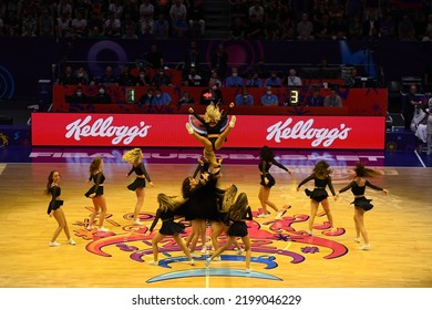 COLOGNE, GERMANY - SEPTEMBER 7, 2022: Basketball Dance Cheerleaders Team. The Basketball Match Of Eurobasket 2022 France Vs Slovenia