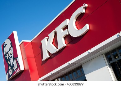 COLOGNE, GERMANY - September 8, 2016: KFC fast food restaurant. Kentucky Fried Chicken (KFC) is the world's second largest restaurant chain with almost 20,000 locations globally.