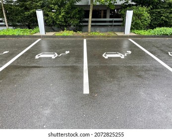 COLOGNE, May 2021: Parking lot with Mennekes eMobility charging station for electric cars
