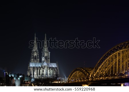 Similar – Image, Stock Photo Cologne Cathedral Night