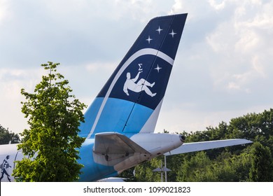 Cologne, Nrw/germany - 25 05 18: Zero G Airplane On Ground At Cologne Bonn Airport Germany