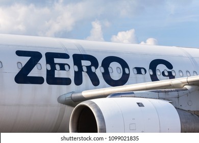 Cologne, Nrw/germany - 25 05 18: Zero G Airplane On Ground At Cologne Bonn Airport Germany