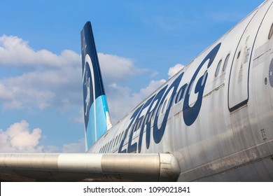 Cologne, Nrw/germany - 25 05 18: Zero G Airplane On Ground At Cologne Bonn Airport Germany