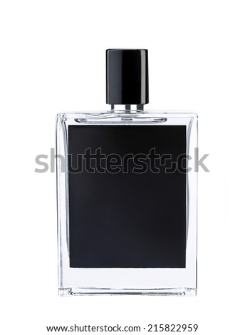 Cologne water / studio photography of perfume bottle - isolated on white background 