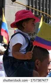 Bogotá, Colombia; 18/02/2009: March In The City Of Bogota Against The Revolutionary Armed Forces Of Colombia (Farc)