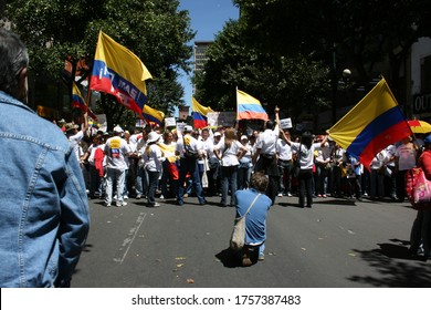 Bogotá, Colombia; 18/02/2009: March In The City Of Bogota Against The Revolutionary Armed Forces Of Colombia (Farc)