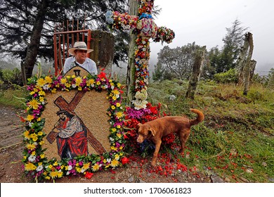 Medellín, Colombia April 2016, Passion, Faith, Religion, Culture, Spirituality Is What You See In Our Community In The Month Of Easter.