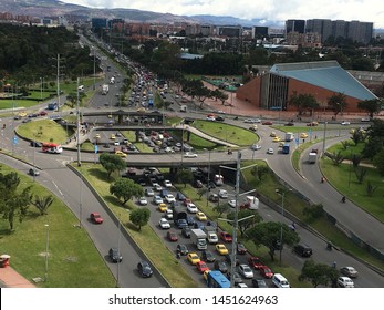 Colombia, Bogota. July,13-2019. Traffic In Bogota On Saturday - Imagen