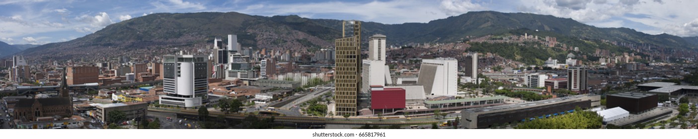 Medellín Colombia, June 24, 2017, One Of The Most Densely Populated Cities In The World