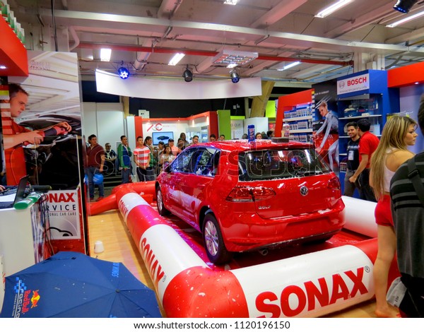 Bogotá, Colombia; November 02 2014: Fair in Corferias.\
The car exhibit hall also known as \