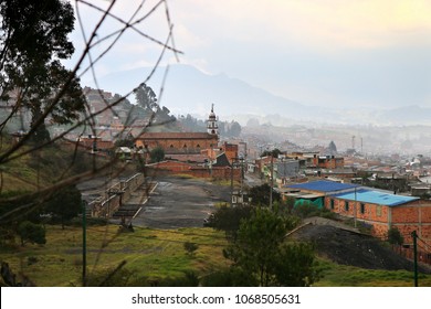 Zipaquirá, Colombia. A Wide Shot Of Zipaquirá, A Municipality Northeast Of Bogota Known As The Home Of The Salt Cathedral, A Subterranean Church Built In A Salt Mine.