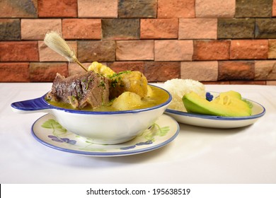 Colombian Cuisine. Caldo De Costilla.