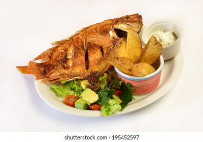 Colombian Cuisine. Fried Fish.