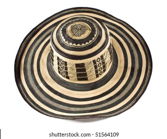 A Colombian Sombrero Isolated On A White Background