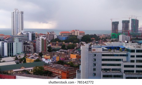 Colombo City Scape,arial View.Colombo Skyscrapers.View From 250M Above.