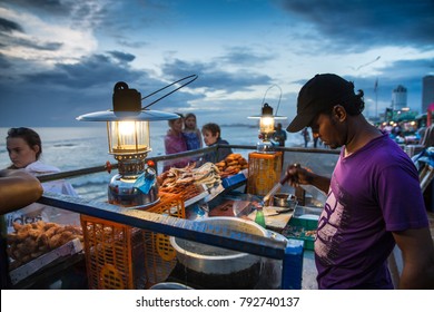 Colombo, Sri Lanka, Dec 18th 2015. Street Food Stall Colombo Sri Lanka