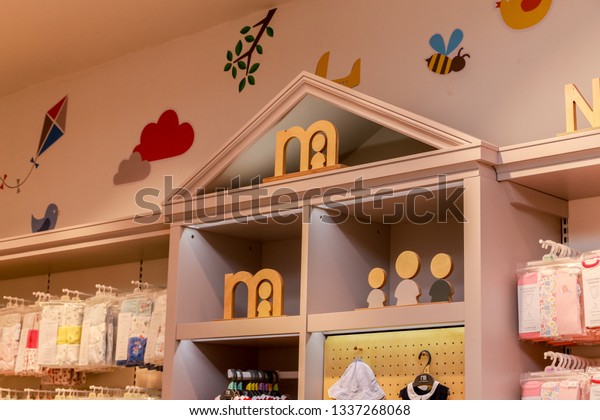 COLOMBO, SRI\
LANKA - SEPTEMBER 25, 2018: Inside View of a Mothercare Store.\
Mothercare is a international retailer for Prams,Car Seats, Baby\
Clothes, Maternity Clothes, Toys and\
Gifs