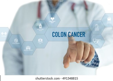 COLON CANCER Concept on Interface Touch Screen