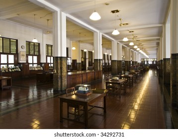 Colonial bank interior

