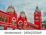 colonial building Chennai Central Railway Station                               