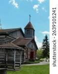 Colonial era log wood church chapel Bedford Pennsylvania 