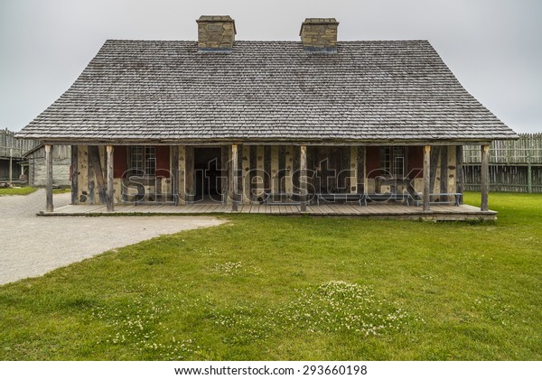 Colonial Fort Michilimackinac Mackinaw City Michigan Stock Photo