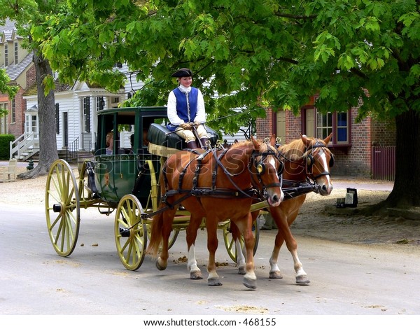 Colonial Horse Buggy Scene Colonial Williamsburg Stock Photo (Edit Now ...