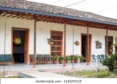 Colonial House. Colombian Traditional Architecture