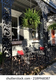 Colonial Style Home Porch In Savannah 