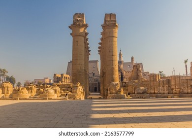 Colonnade of Amenhotep III at  the Luxor temple, Egypt