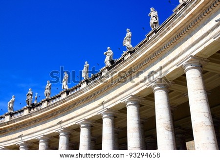 The Colonnade at St. Peter Square in Rome