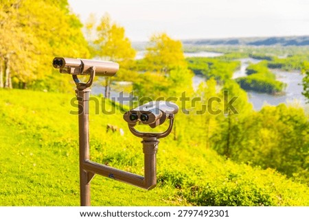 Color Blind Viewer overlooking the Upper Mississippi River at Pikes Peak State Park Iowa.