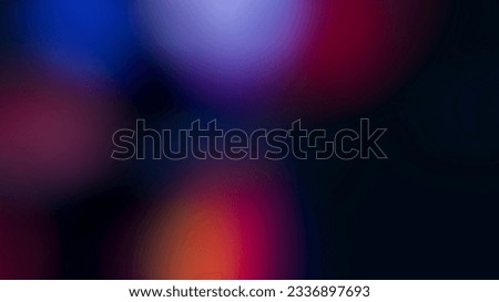 Color bokeh light. Defocused glow overlay. Blur pink blue red neon glow flecks soft texture on dark black abstract background with free space.