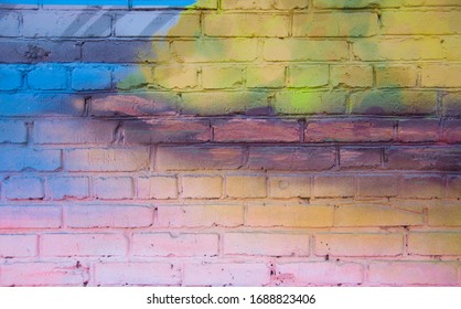 Color Brick Wall Background  Texture