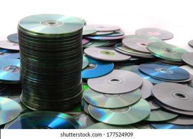 color CD and DVD as IT technology background
