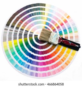 Color Chart With Paint Brush