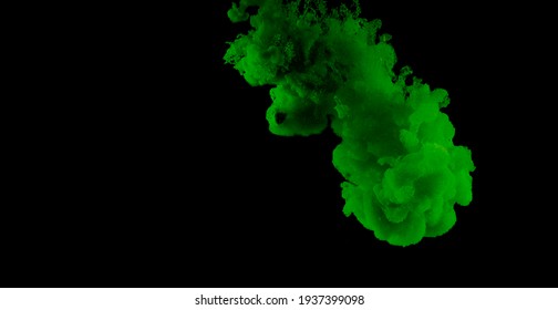 Color Cloud Green On Black Background