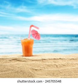 Color Of Drink On The Beach  