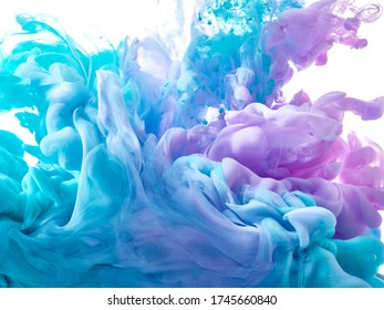 Color drop in water. Abstract background