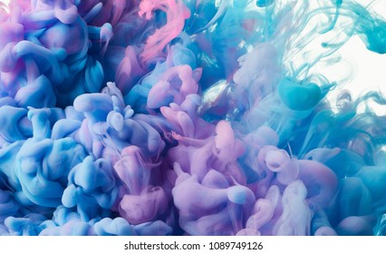 Color drop in water background