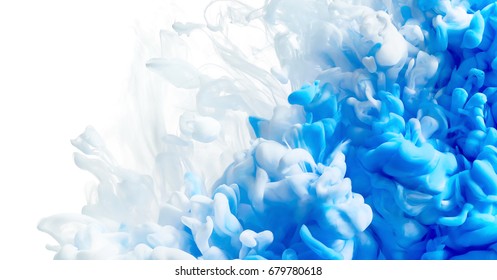 Color drop in water isolated on white background - Shutterstock ID 679780618