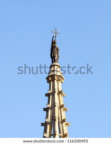 Similar – Image, Stock Photo steeple top Sky Church